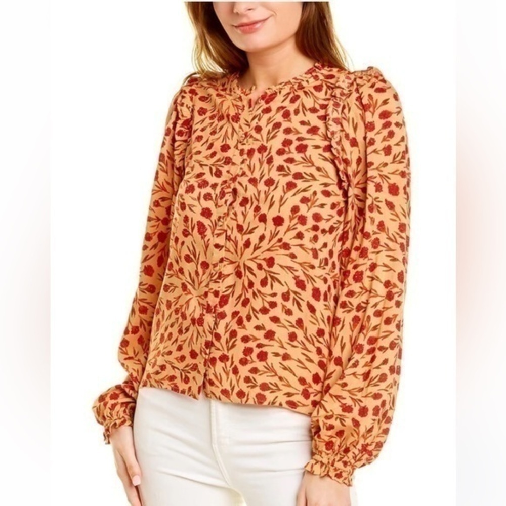 XIX PALMS S Toledo Ruffle Top - Picture 2 of 12